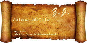 Zelena Júlia névjegykártya